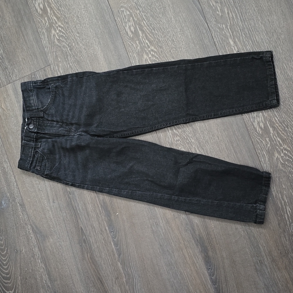 Wrangler black jeans kids size 7 Slim Loose Fit
